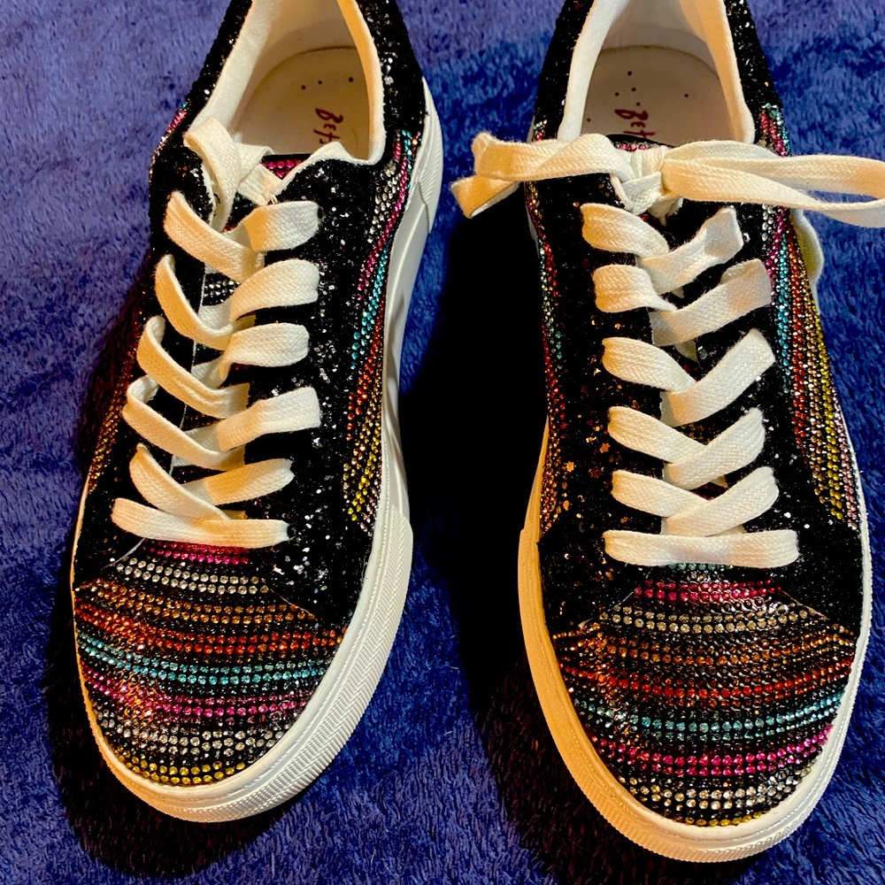 Betsy Johnson Woman’s Sequin Sneakers, Size 7 1/2, New!